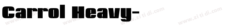 Carrol Heavy字体转换